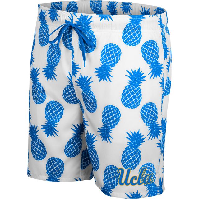SHORT DE BAIN CO3 UCLA BLANC BLEU HOMME ANANAS (BLANC/COULEUR D'ÉQUIPE LIMITÉE) SWMMEN
