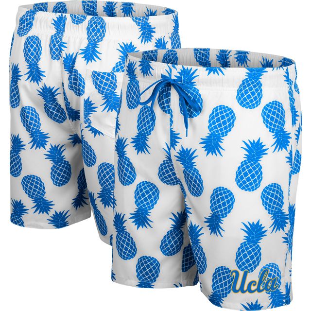 SHORT DE BAIN CO3 UCLA BLANC BLEU HOMME ANANAS (BLANC/COULEUR D'ÉQUIPE LIMITÉE) SWMMEN