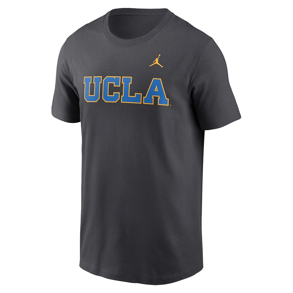 Men's Jordan Brand Anthracite UCLA Bruins Primetime Wordmark T-Shirt