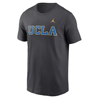 Men's Jordan Brand Anthracite UCLA Bruins Primetime Wordmark T-Shirt