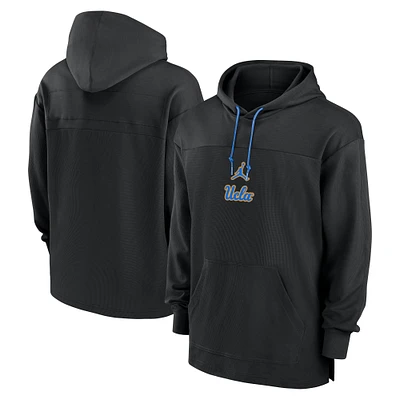 Sweat à capuche Jordan Brand noir pour homme UCLA Bruins 2024 Sideline Jersey Performance Pullover