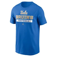 Men's Jordan Brand Blue UCLA Bruins Football T-Shirt