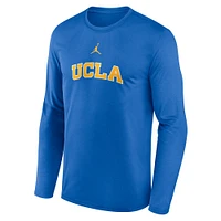 Men's Jordan Brand Blue UCLA Bruins On-Court Basketball Shootaround Performance Long Sleeve T-Shirt