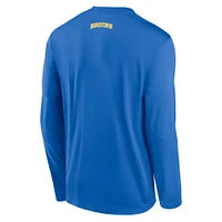 Men's Jordan Brand Blue UCLA Bruins On-Court Basketball Shootaround Performance Long Sleeve T-Shirt
