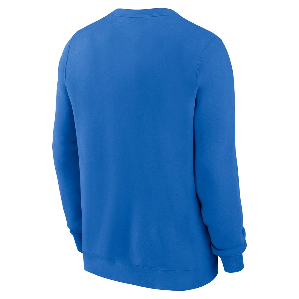 Men's Jordan Brand Blue UCLA Bruins Primetime Fleece Pullover Sweatshirt