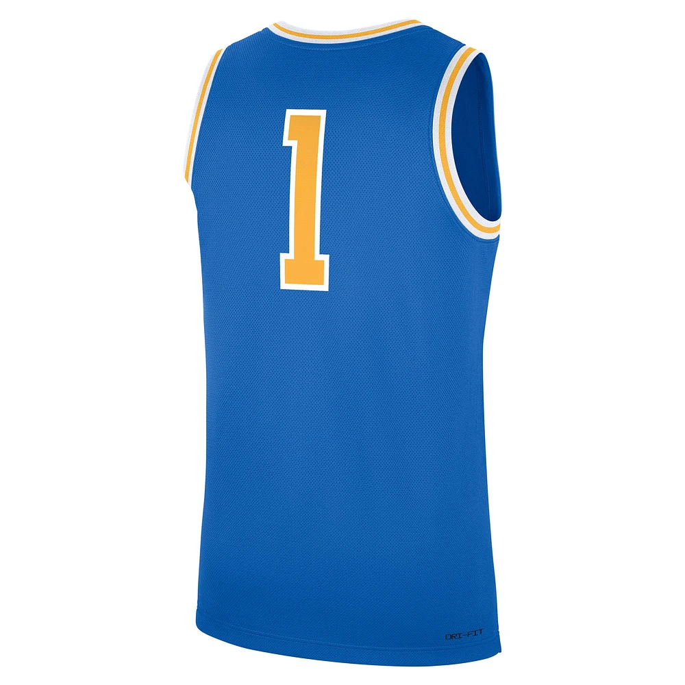 Men's Jordan Brand Blue UCLA Bruins Road Replica Basketball Jersey