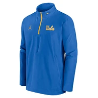 Men's Jordan Brand Blue UCLA Bruins Sideline Coaches Quarter-Zip Jacket