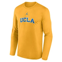 Men's Jordan Brand Gold UCLA Bruins On-Court Basketball Shootaround Performance Long Sleeve T-Shirt