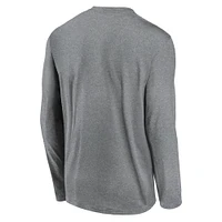 Men's Jordan Brand Heather Gray UCLA Bruins Primary Stack Legend Performance Long Sleeve T-Shirt