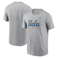 T-shirt Jordan Brand gris chiné avec logo UCLA Bruins Primetime Evergreen pour hommes