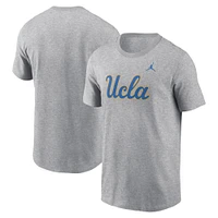 T-shirt Jordan Brand gris chiné avec logo UCLA Bruins Primetime Evergreen pour hommes