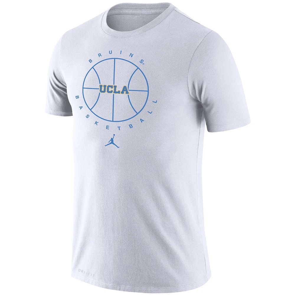 Men's Jordan Brand White UCLA Bruins Basketball Icon Legend Performance T-Shirt