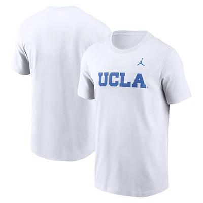 T-shirt Jordan Brand blanc avec logo UCLA Bruins Primetime pour hommes