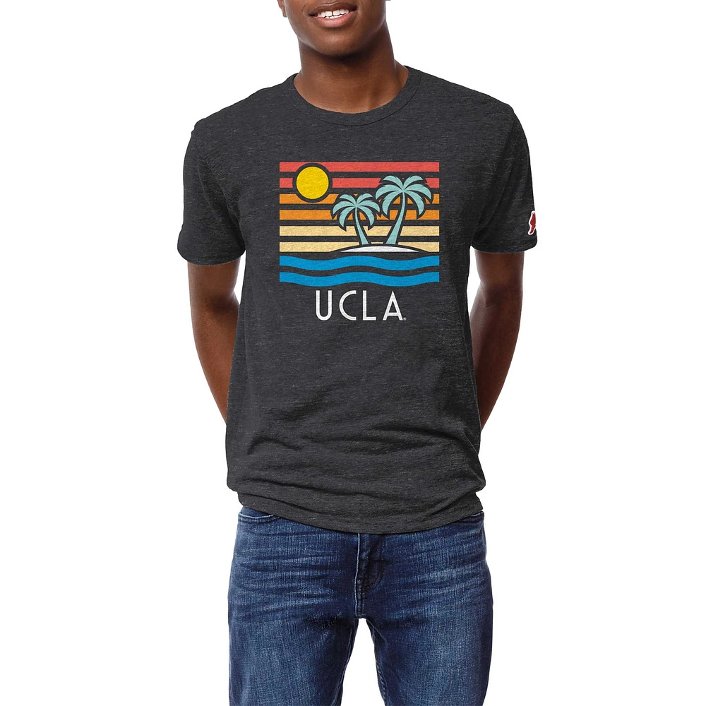 Men's League Collegiate Wear Heather Charcoal UCLA Bruins Hyper Local Victory Falls Tri-Blend T-Shirt