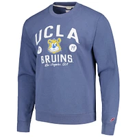 Men's League Collegiate Wear Heather Navy UCLA Bruins Bendy Arch Essential Pullover Sweatshirt