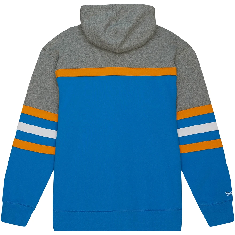 Men's Mitchell & Ness Light Blue UCLA Bruins Head Coach Pullover Hoodie