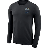 Men's Nike Black UCLA Bruins Logo Stack Legend Performance Long Sleeve T-Shirt