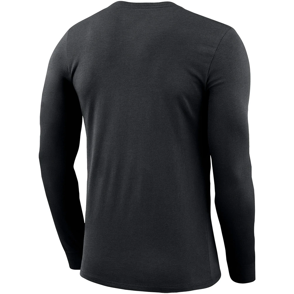 Men's Nike Black UCLA Bruins Logo Stack Legend Performance Long Sleeve T-Shirt