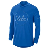 Men's Nike Blue UCLA Bruins Campus Tri-Blend Performance Long Sleeve Hooded T-Shirt