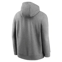 Men's Nike Heather Gray UCLA Bruins Legacy Logo Club Fleece Pullover Hoodie