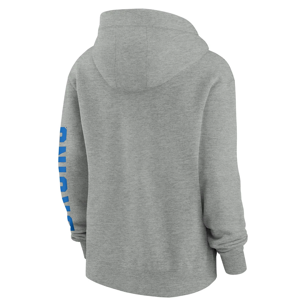 Women's Nike Heather Gray UCLA Bruins Phoenix Full-Zip Hoodie