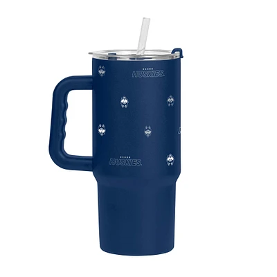 Verre à revêtement en poudre Step and Repeat de 24 oz des Huskies de l'UConn