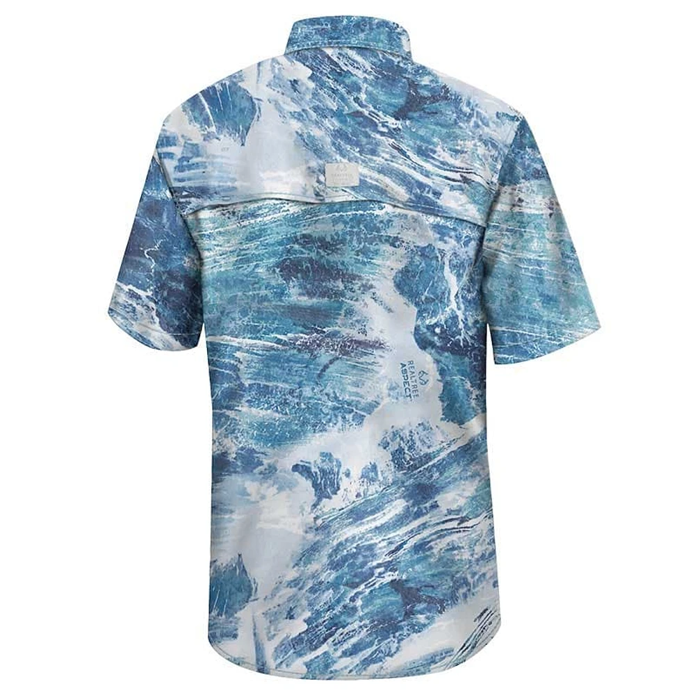 Men's Colosseum  Blue UConn Huskies Realtree Aspect Charter Full-Button Fishing Shirt