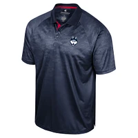 Men's Colosseum Navy UConn Huskies Honeycomb Raglan Polo