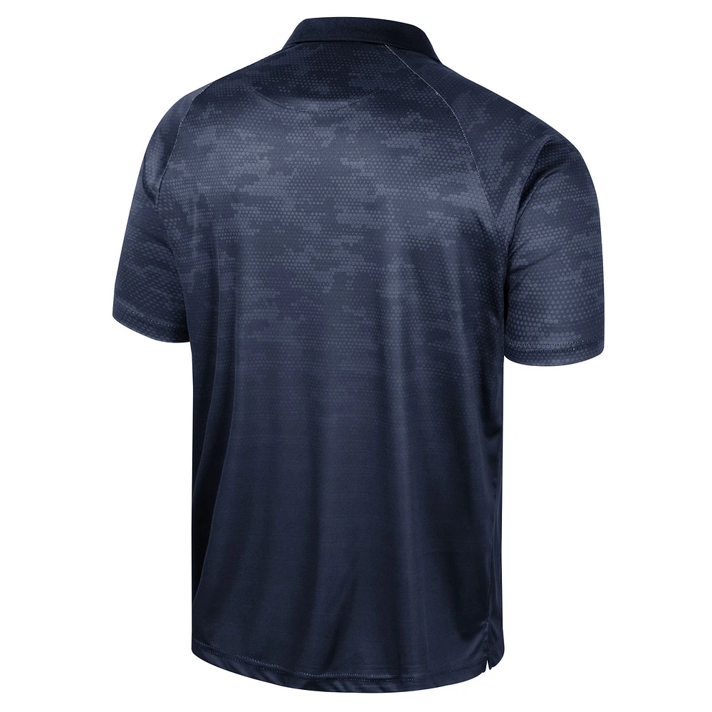 Men's Colosseum Navy UConn Huskies Honeycomb Raglan Polo