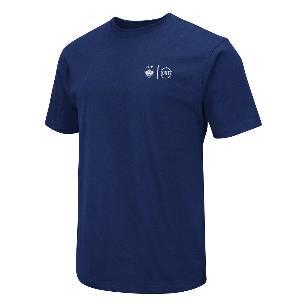 Men's Colosseum Navy UConn Huskies OHT Military Appreciation T-Shirt