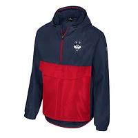 Men's Colosseum  Navy UConn Huskies Reloaded Anorak Half-Zip Jacket