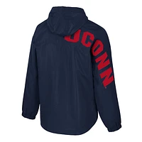 Men's Colosseum  Navy UConn Huskies Reloaded Anorak Half-Zip Jacket