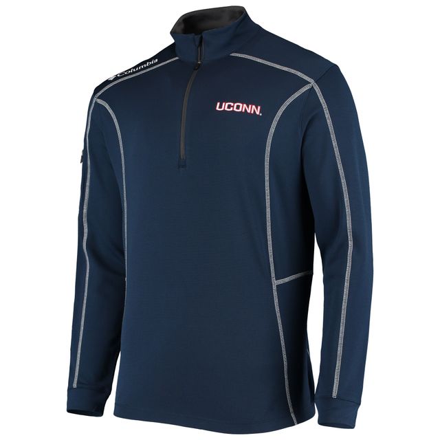 Veste UConn Huskies Shotgun Quarter-Zip Columbia Golf Navy pour homme
