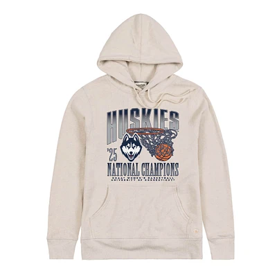 Sweat à capuche tri-blend Homefield Oatmeal UConn Huskies 2025, champion national de basketball féminin NCAA
