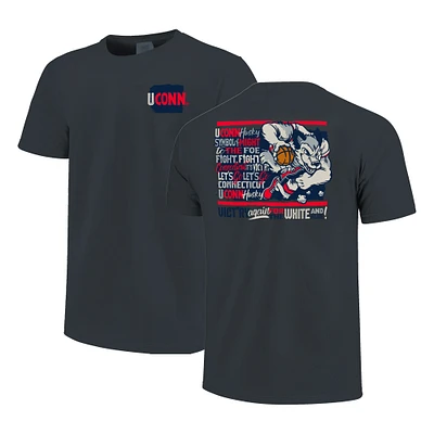 Men's  Navy UConn Huskies Comfort Colors Mascot Chant T-Shirt