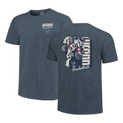 T-shirt bleu marine pour homme, motif mascotte des Huskies de l'UConn