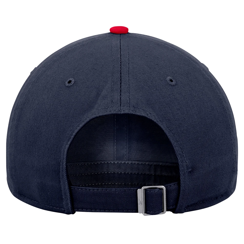 Casquette ajustable Nike UConn Huskies Colorblock Club bleu marine pour homme