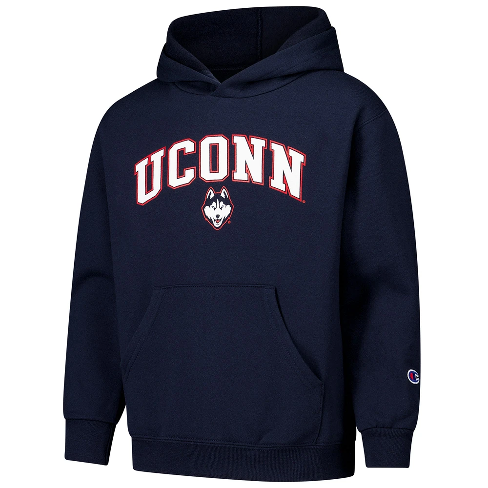 Youth Champion Navy UConn Huskies Campus Pullover Hoodie