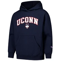 Youth Champion Navy UConn Huskies Campus Pullover Hoodie