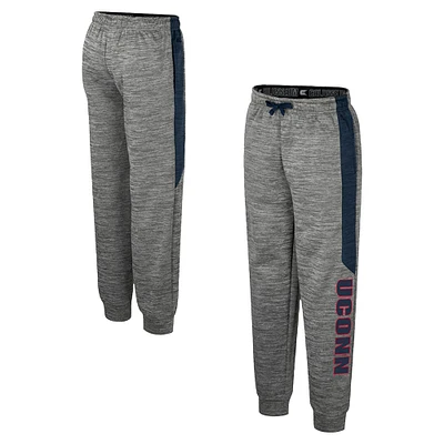 Pantalon polaire gris chiné Colosseum pour jeunes des Huskies de l'UConn