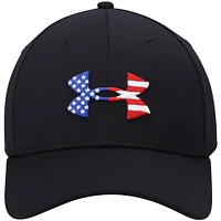 Men's Under Armour Black Freedom Blitzing Logo Flex Hat