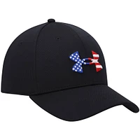 Men's Under Armour Black Freedom Blitzing Logo Flex Hat