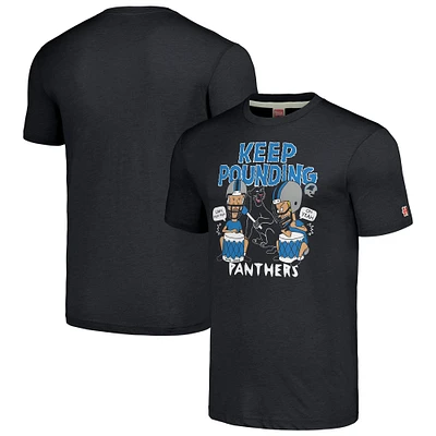 T-shirt unisexe NFL x Homage Beavis and Butt-Head Charcoal Carolina Panthers Tri-Blend