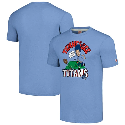 T-shirt unisexe bleu clair NFL x Homage Beavis and Butt-Head Tennessee Titans Tri-Blend