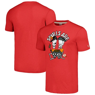 T-shirt unisexe NFL x Homage Beavis and Butt-Head rouge Tampa Bay Buccaneers Tri-Blend