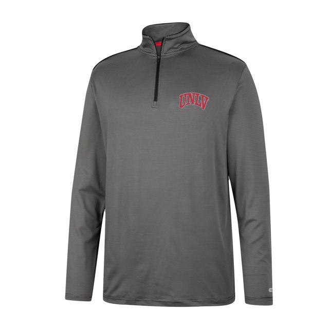 Coupe-vent Colosseum Charcoal UNLV Rebels Logo Quarter-Zip pour homme