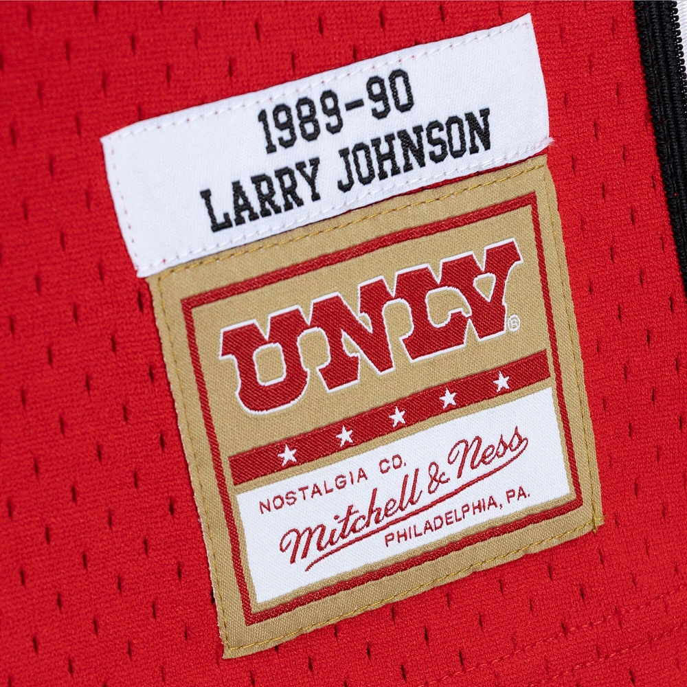 Maillot de joueur Swingman Mitchell & Ness Larry Johnson rouge UNLV Rebels 1989/90 pour homme