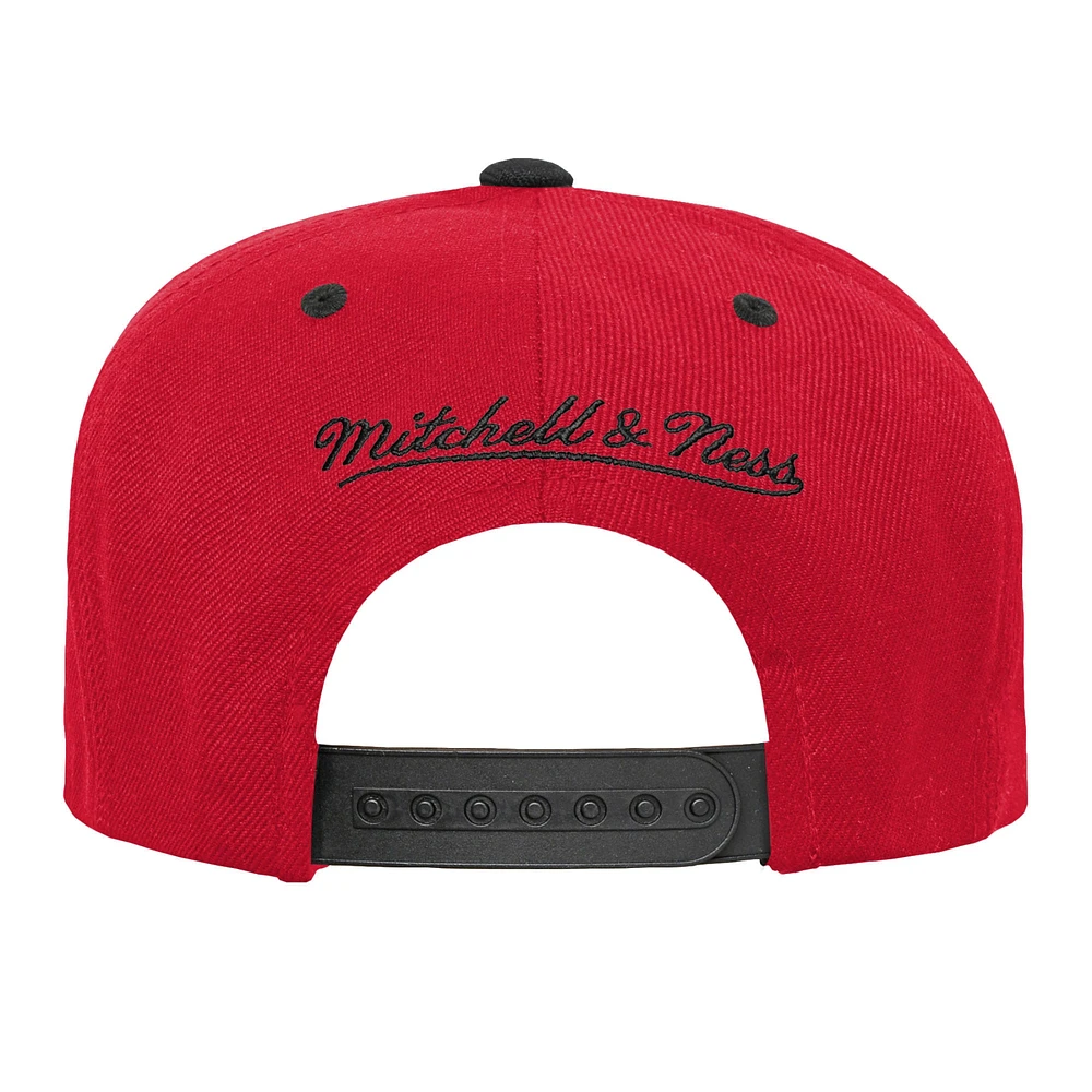 Youth Mitchell & Ness Scarlet/Black UNLV Rebels Varsity Letter Snapback Hat