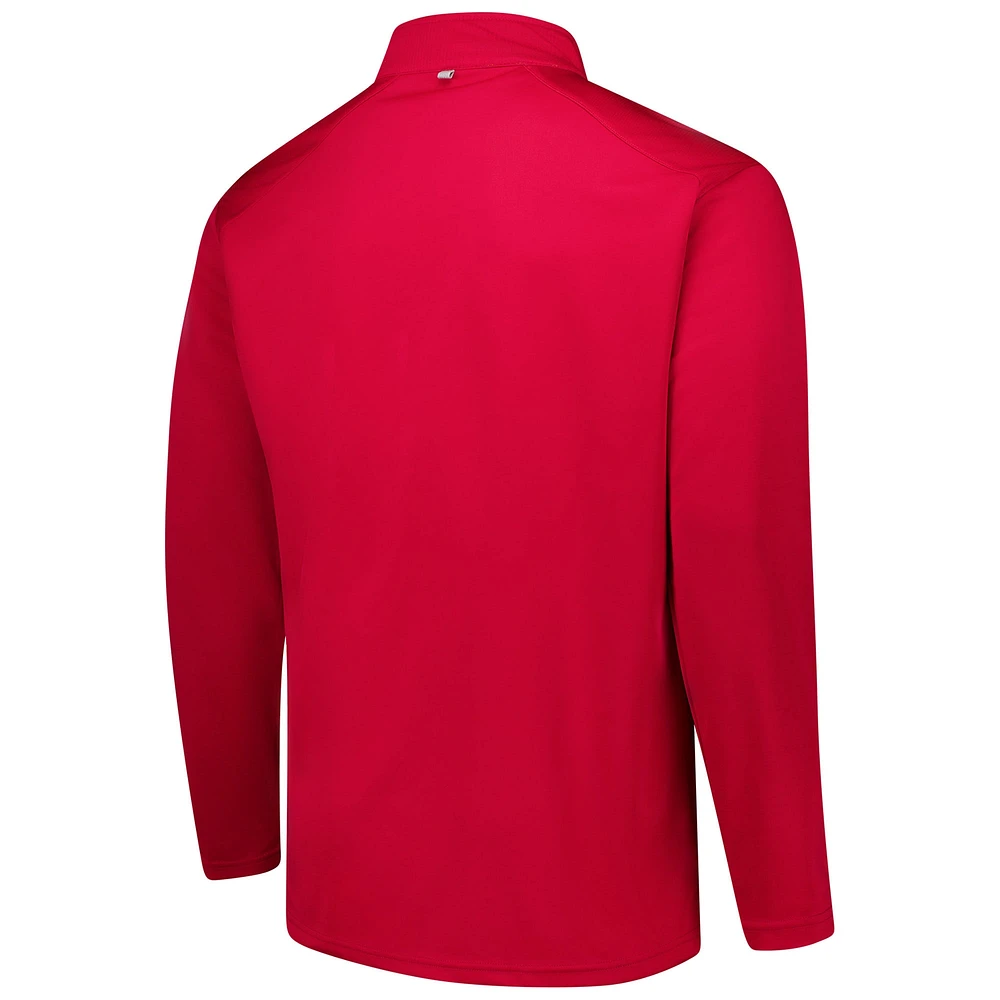 Men's Fanatics Cardinal USC Trojans Big & Tall Defender Quarter-Zip Top