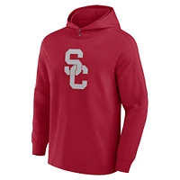 Men's Fanatics Cardinal USC Trojans Blaze Tri-Blend Pullover Hoodie